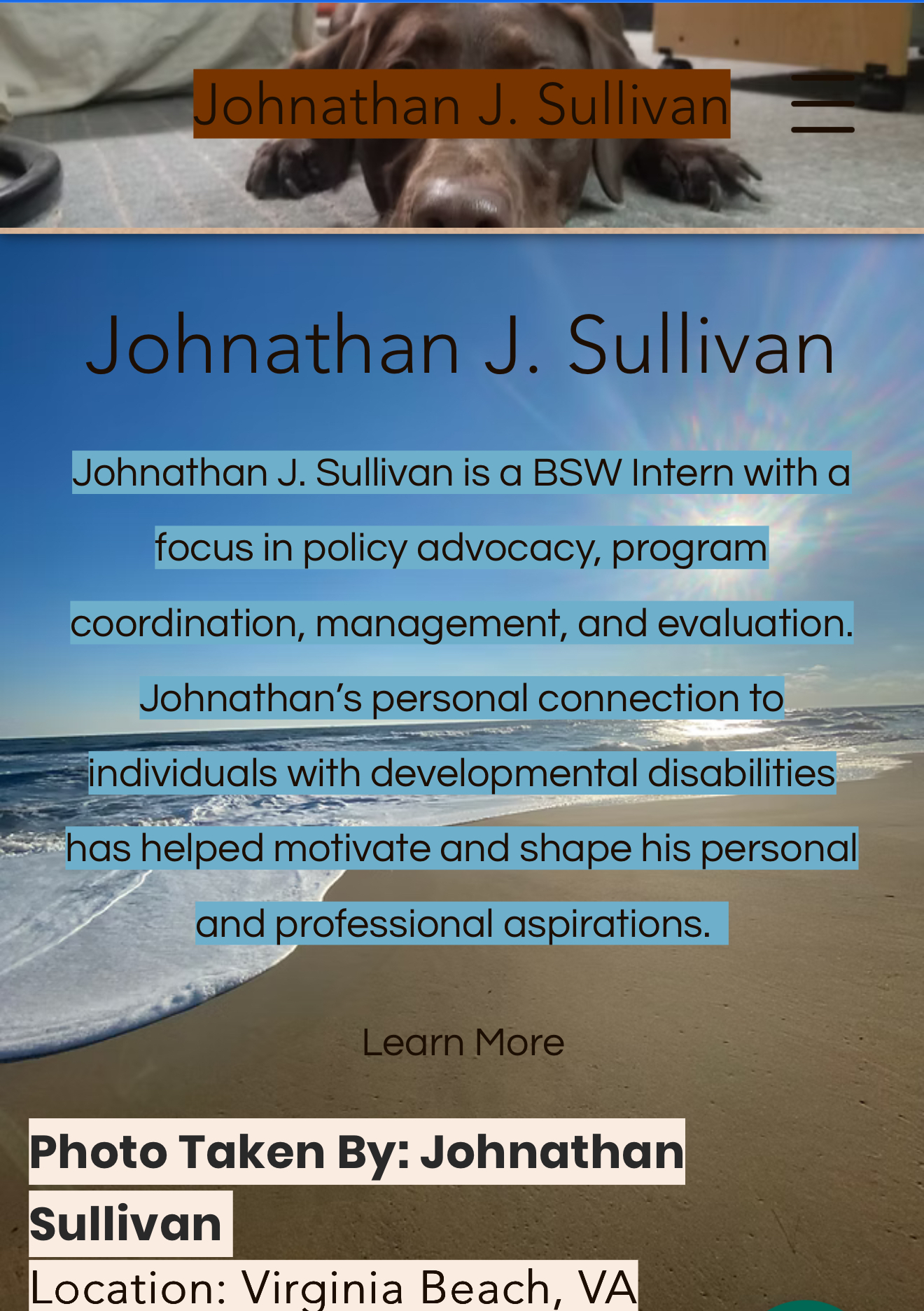 Wix Portfolio Website